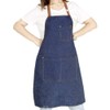 Apron with Pockets Dirt-resistant Durable Blue Denim Kitchen Cooking Drawing