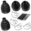 Caltric 2 Front Axle Inner Outer CV Boot Kit for