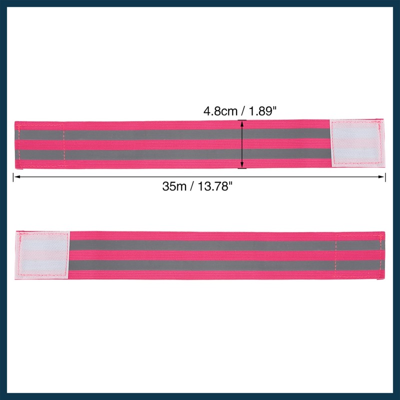 TUCKBOLD 8pcs Reflective Bands for Arm Cycling Reflective Armbands Pink
