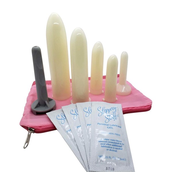 Set of 5 Plastic Dilator with Instructions Bag and Personal Lubrication