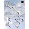 OUFER Helix Piercings Nose Piercing Titanium Flat Back Conch Rings
