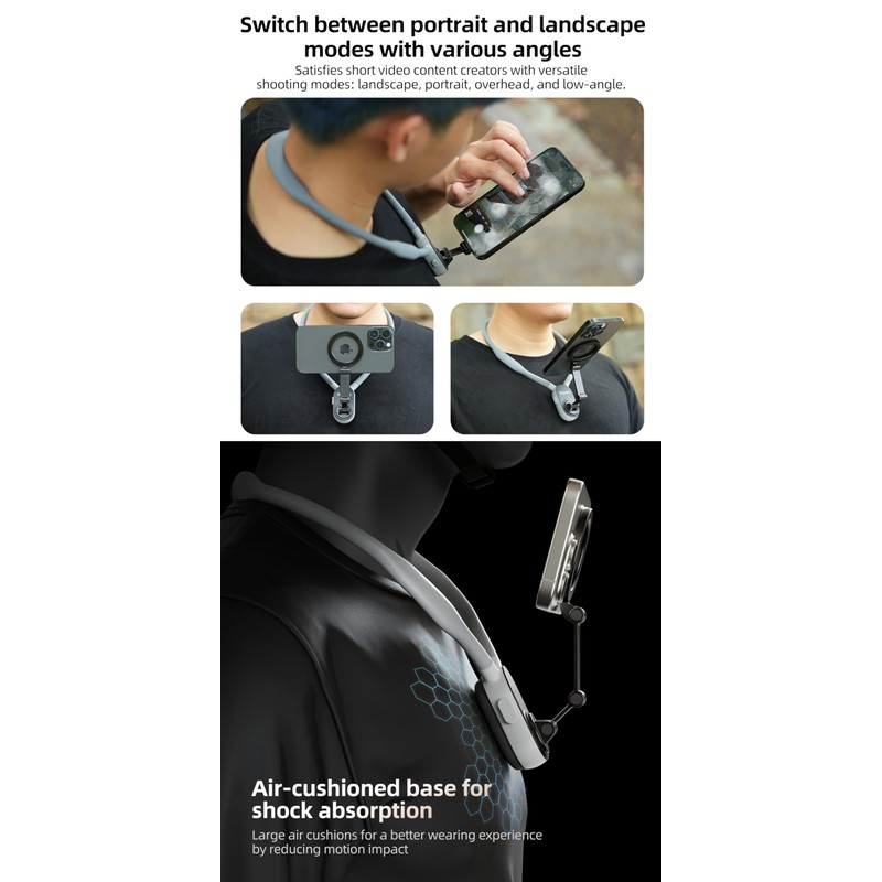 Honbobo MagSafe Magnetic Neck Mount Quick Release Neck Mount for