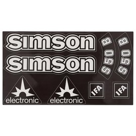 Electronic Decoration Set 8 Pieces Transparent Monochrome Edge Black for Simson S50B