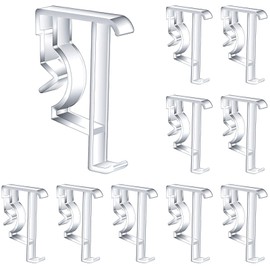 Jetec 2 Inch Valance Clips for Blinds Clear Plastic Valance Retainer Clips Hidden Valance Clips Blind Window Valance Clips Window Blind Clips for Window Blinds(10)