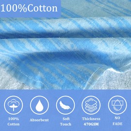 VOOVA & MOVAS Hooded Poncho Towel Robe for Teens | Soft, Absorbent Cotton | Versatile Beach, Pool, Swim & Bath Essential | Ages 8-16 | Blue & Grey