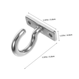 Operitacx Stainless Steel Outdoor Ceiling Hook for Wall Mounting Mandatory Heavy for Ceiling Anchor Mounting Hardware Hook and Eye Boat Shape Hook for Hanging Plate Silver Stainless Steel 304