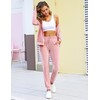 Marvmys Womens Velour Track Suit Zip Up Sweatsuit Jogger Set