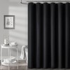 BTTN Black Fabric Shower Curtain - Linen Textured Heavy Duty