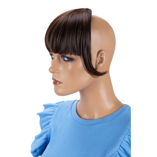 Prettyshop Clip-In Extension Side Fringe Hair Piece, Natural Hair Insert,
