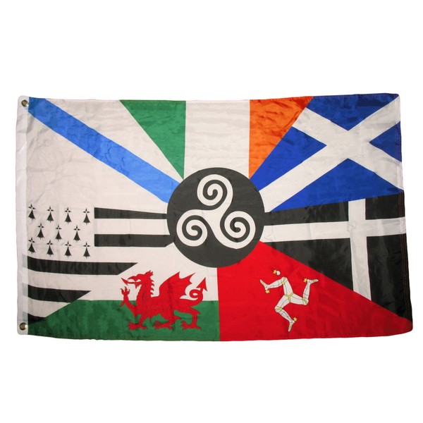 torena RFCO 3x5 European Celtic Nations Flag 3 by 5 Foot Ireland Scotland Wales Brittany