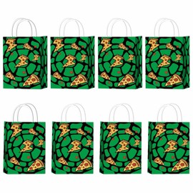 LeiGuoMinyyu 16pcs Turtle Party Gift Bags Cartoon Goodie Gift Bags for Kids Boys Girls Theme Birthday Party Supplies Decorations