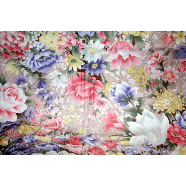 LARGE SCALE TROPICAL FLOWERS II - 100% COTTON FABRIC