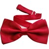 UtopyaUK Mens Bow Tie Satin Plain Novelty Adjustable Clip Fastening