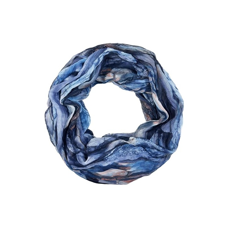 Jeamis Rainbow Silk Loop Colour Gradient Spring Round Scarf Rainbow