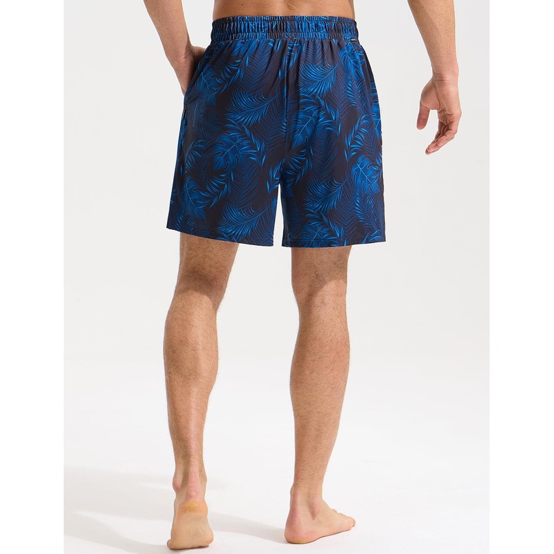 baleaf Swim Shorts Men with Zip Pockets Rash Guard Swimming