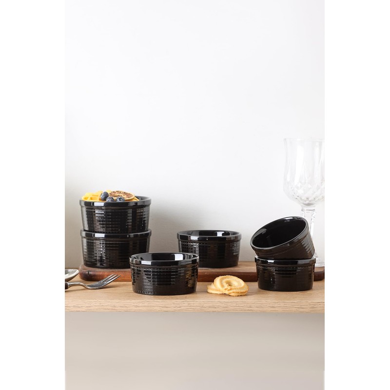Yachi 6oz ramekins Oven Safe dessert bowls,Dipping sauce cups,Ceramic Creme