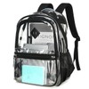 ASKSKY Clear Backpack for School, Thriple Compartments Heavy Duty Clear