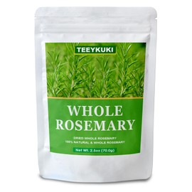 Natural Dried Whole Rosemary Sprigs, 2.5oz(70.0g), 30~40 Sprigs, Premium Grade Dried Rosemary Sprigs for Baking & Beverages, Non-GMO