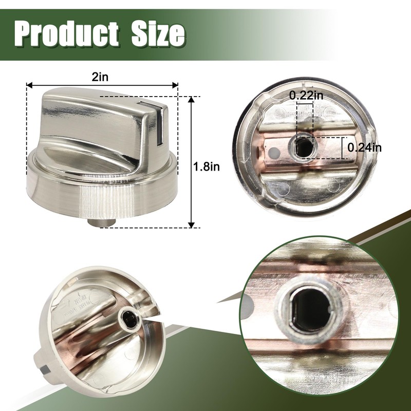 WB03X29300 for GE Gas Stove Knobs Stove Knobs Stainless Steel
