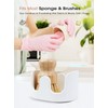 2 Pack Double Sponge Holder, Diatomite Stone Absorbent Sponge Stand