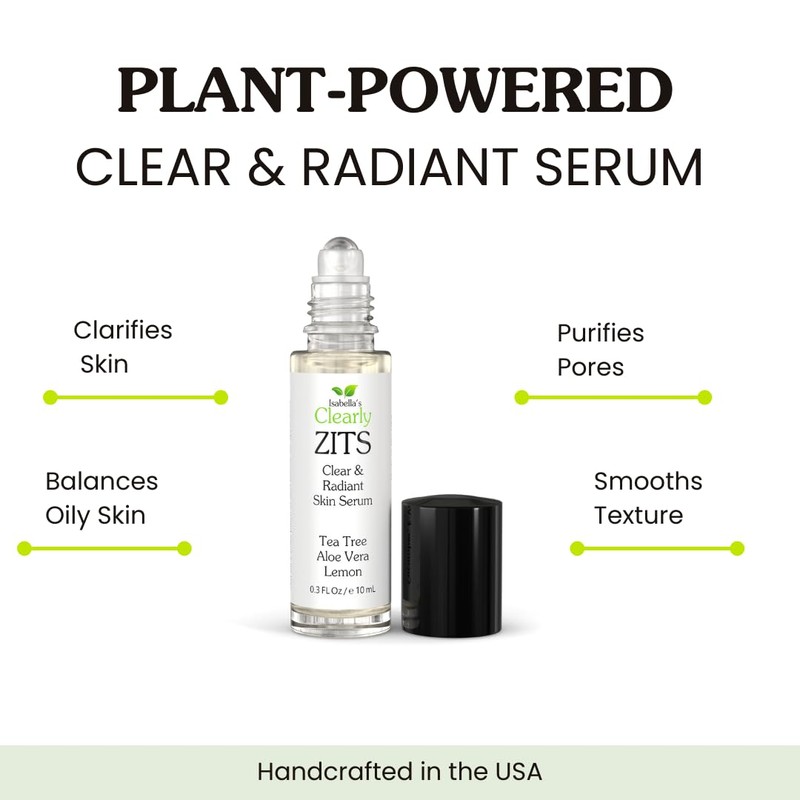 Isabella's Clearly ZITS, Gentle All Natural Acne Treatment for Clear