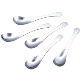 Shimomura Kihan Renge Spoon, Nico, Set of 5, Made in Japan, Stainless Steel, Dishwasher Safe, Rust Resistant, Good Mouthfeel, Easy to Eat, Curry, Soup, Rice, Dessert, Renge, Matte Finish, Cutlery