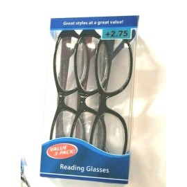 FGX 3 pairs FGX Reading Glasses ANGELA  Pink, Purple, and Blue Combo Pack +2.75 NEW