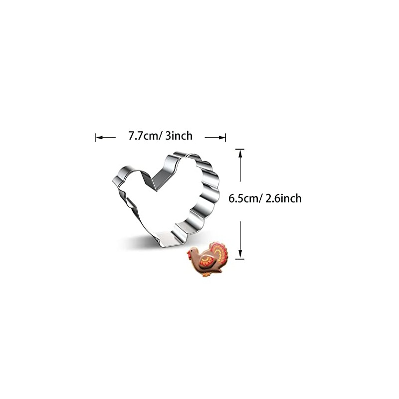 WJSYSHOP Turkey Chicken Shape Cookie Cutter B