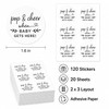 Baby Shower Popcorn Favor Stickers: 120 Round Pop and Cheer