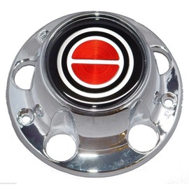 Gooogo Van Wheel Hub Center Cap Chrome RED Screws Compatible with 1980-1996 Bronco (1)