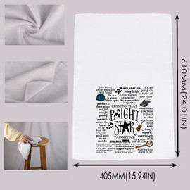 MNIGIU Musical Inspired Gift Musical Quote Gift Musicals Dish Kitchen Towel for Theatre Fan (Star Towel)