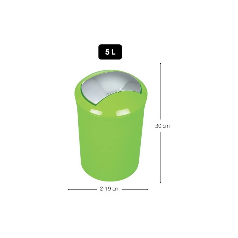 Spirella Sydney Acrylic Bin, Kiwi