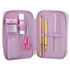 Depesche 12843 TOPModel - Filled 3-Compartment Pencil Case in Purple,