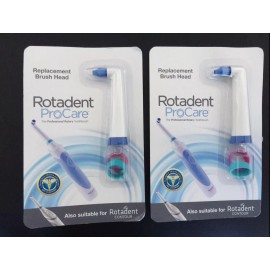 Rotadent 2 ROTADENT CONTOUR - PROCARE BRUSH HEAD SHORT POINTY ROTA DENT - USA SELLER