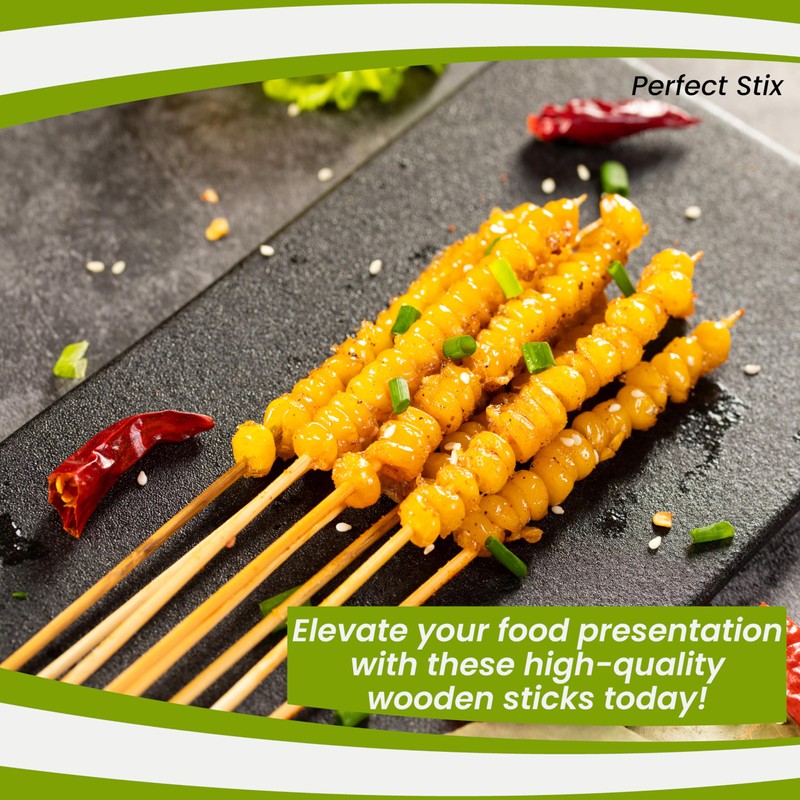 Perfect Stix - WRS100SP-100 10" Wooden Semi Pointed Corn Dog