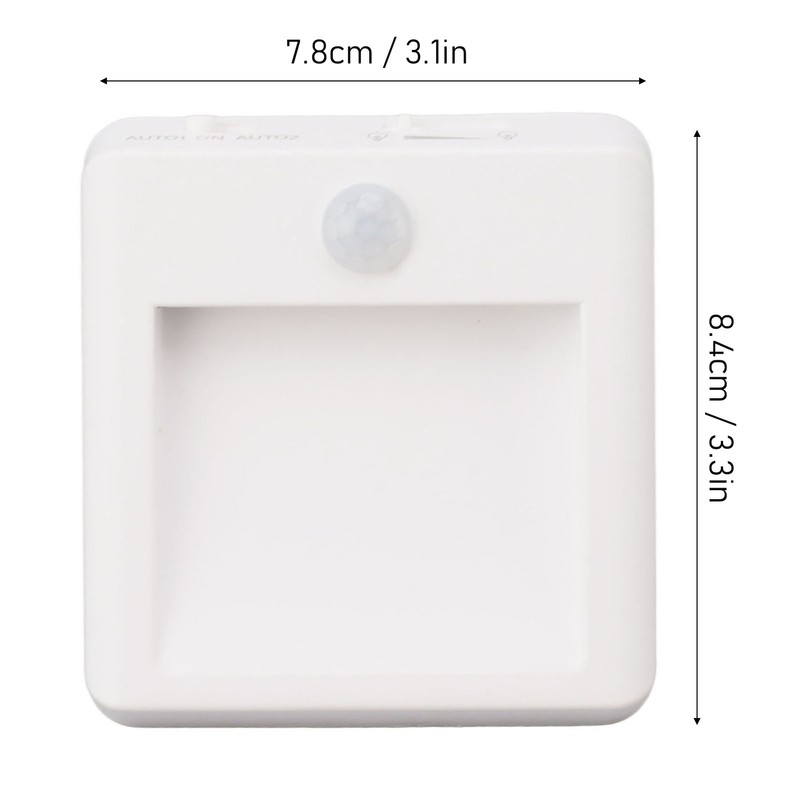 2 Pcs Plug in Night Light Mini Motion Sensor Night