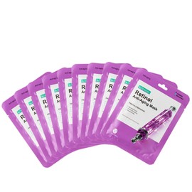 Facial mask Soothing Hydrating face masks skincare Sheet Mask for All Skin Types 10 Pack (Purple)