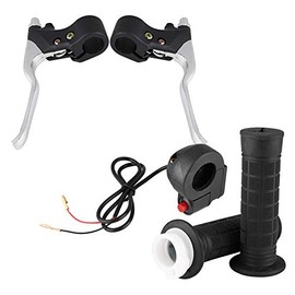 Kit de Palancas de Freno para Mini Moto, Juego de Repuesto con Empuñaduras Interruptor de Apagado y Cable de Freno, para Pocket Bike Manillar 7/8 Pulgadas Negro