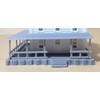 Outland Models Train Railway Layout Country 2-Story House White N