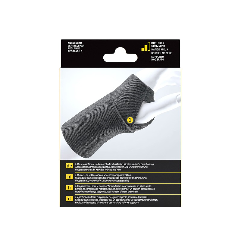 FUTURO Handgelenk-Bandage anpassbar mit Daumenschlaufe 09033, Verstellbar SPORT (11.4 -