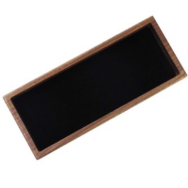 Wood Pen Tray Desktop Office Storage Box Coin Keys Holder