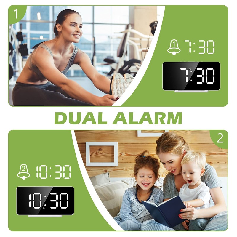 KeeKit Digital Alarm Clock, LED Alarm Clock with 6.5’’ Large