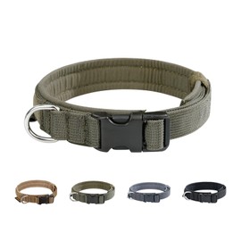 EXCELLENT ELITE SPANKER 1 Inch Small Pet Dog Collar Adjustable Puppy Neck Belt Guide (Olive Green-XS)