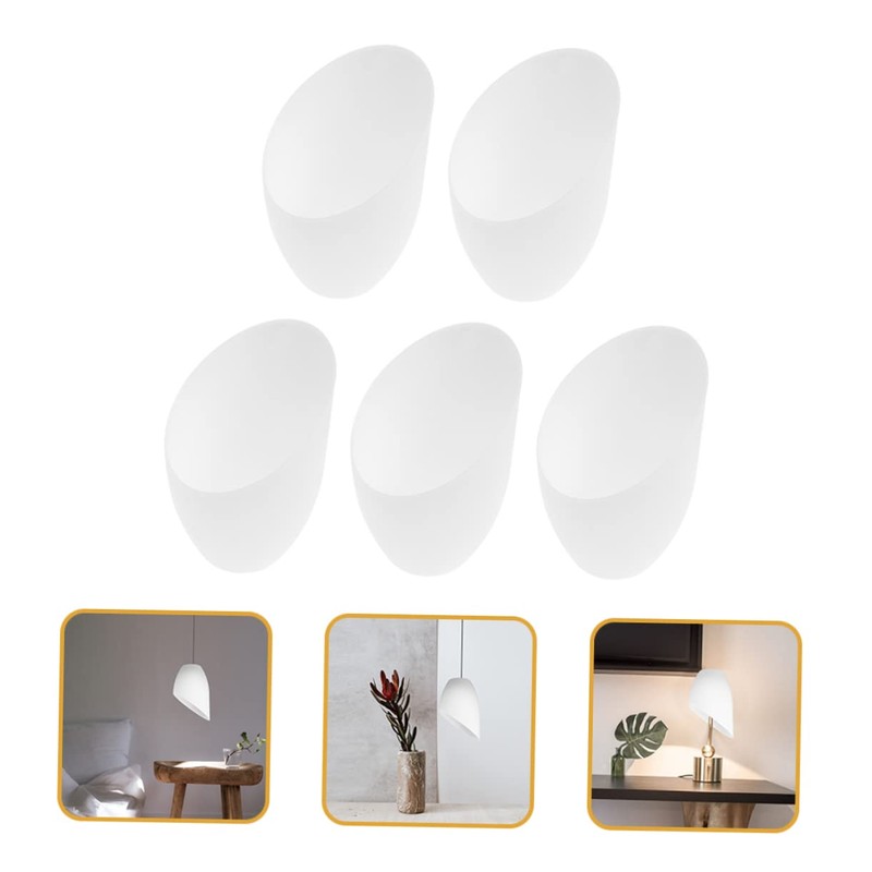 Pack of 5 Modern Lampshade Slanted Lampshade Replacement White Lamp