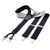 DonDon® Men's braces, wide, 4 clips, with Y-shaped leather, elastic