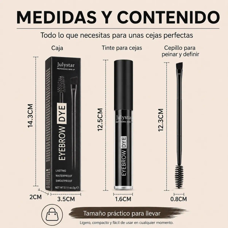 Gel Fijador Cejas Larga Duración Tinte Para Ceja Impermeable