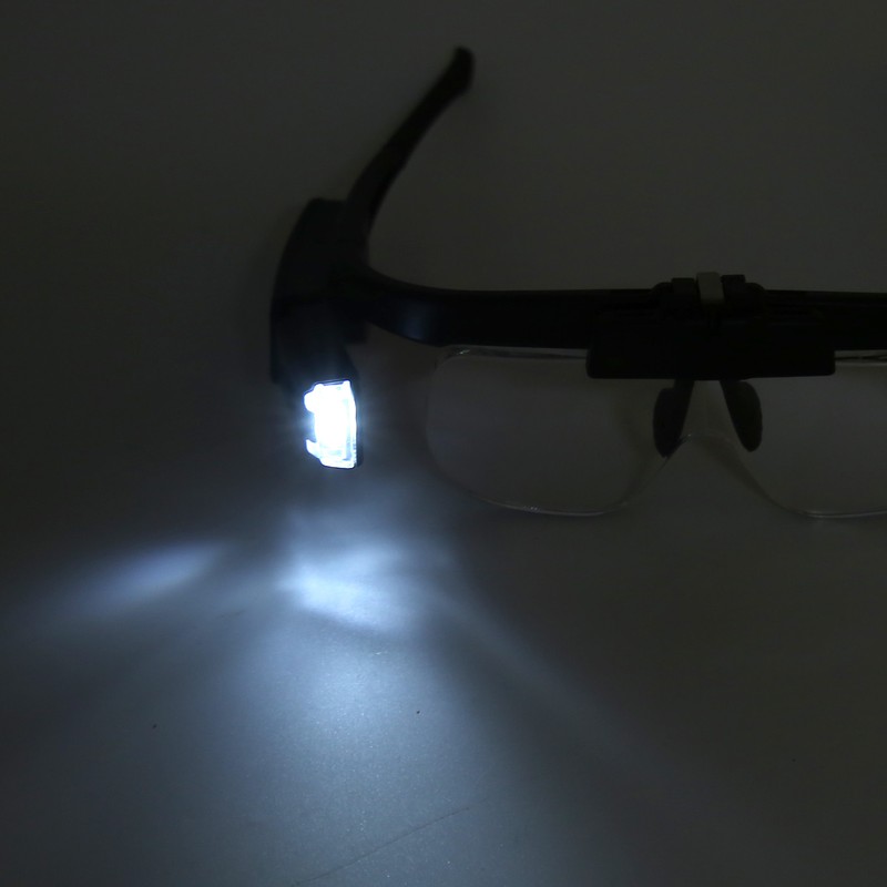 Rechargeable Head Magnifying Glasses with LED Light 2 Detachable Lenses