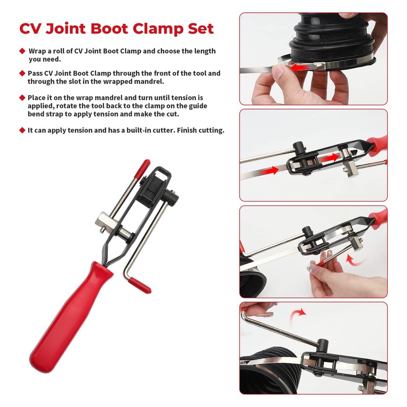 Alpha Rider Auto/ATV CV Joint Banding Boot Axle Clamp Pliers