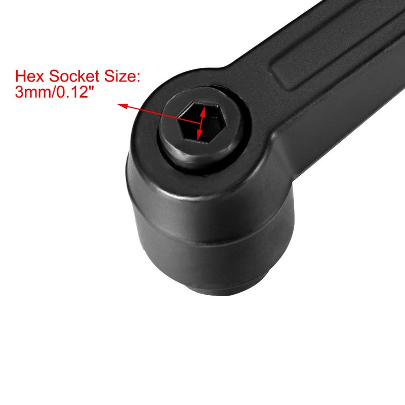 uxcell M6 Handle Adjustable Clamping Lever Thread Push Button Ratchet