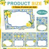 AmazingSpark AmazingSpark 100 Pcs Capri Lemon Place Cards for Table